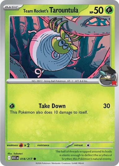 Team Rocket's Tarountula [Energy] #18