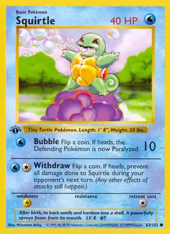 Squirtle [1st Edition] #63