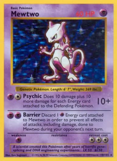 Mewtwo [Shadowless] #10