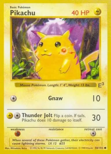 Pikachu [Shadowless] #58
