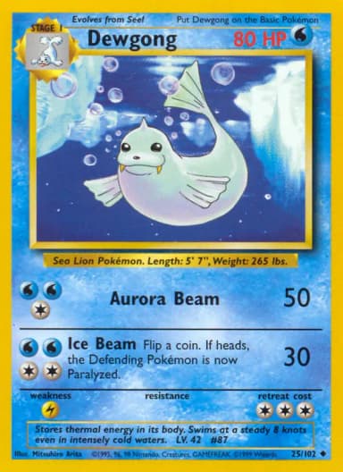 Dewgong [1999-2000] #25