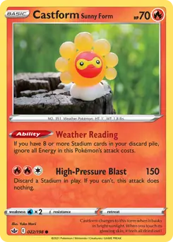 Castform Sunny Form [Reverse Holo] #22