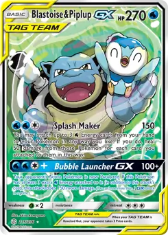 Blastoise & Piplup GX #215