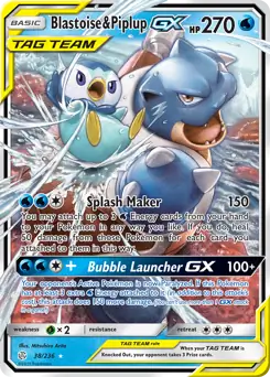 Blastoise & Piplup GX #38