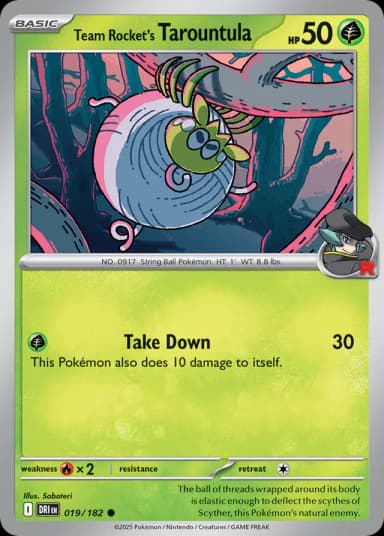 Team Rocket's Tarountula #19