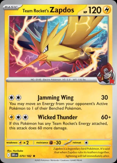 Team Rocket's Zapdos #70
