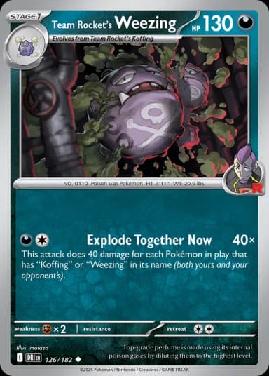 Team Rocket's Weezing #126