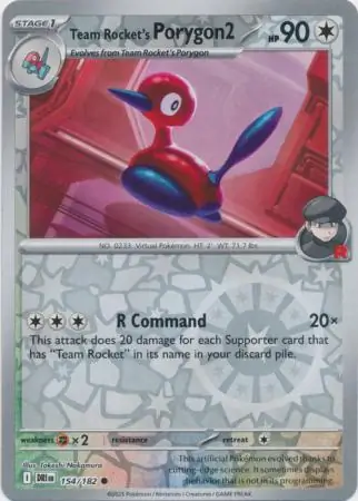 Team Rocket's Porygon2 [Reverse Holo] #154