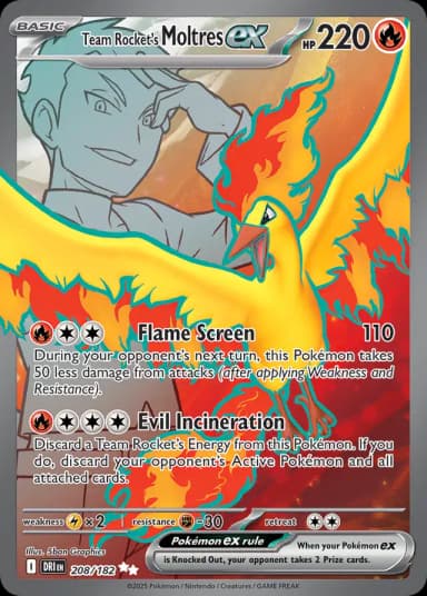 Team Rocket's Moltres ex [Stamped] #208