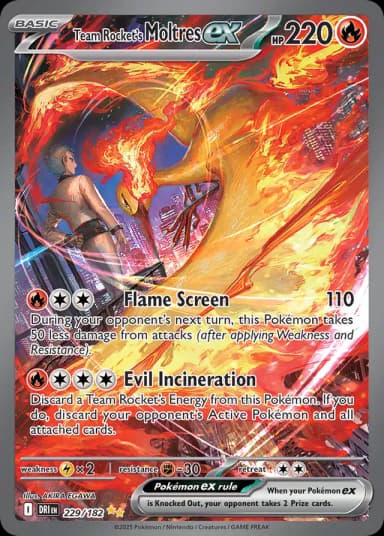 Team Rocket's Moltres ex [Stamped] #229