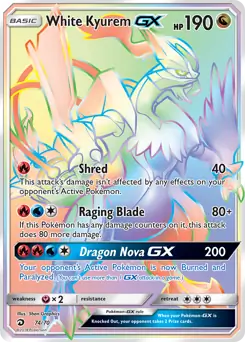White Kyurem GX #74