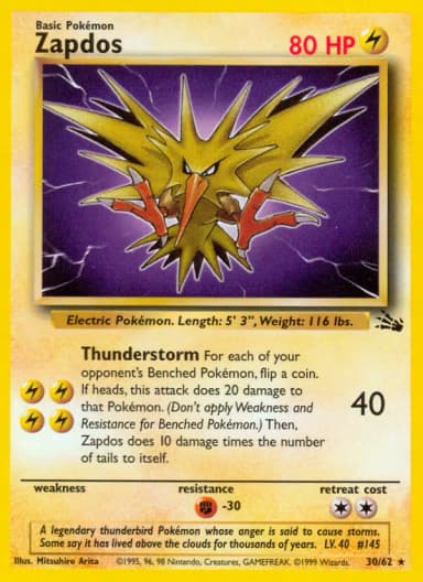 Zapdos [1st Edition] #30