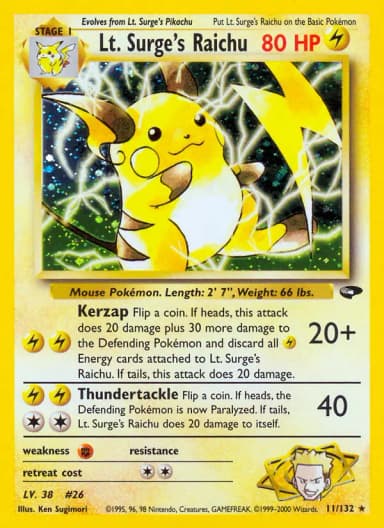 Lt. Surge's Raichu #11