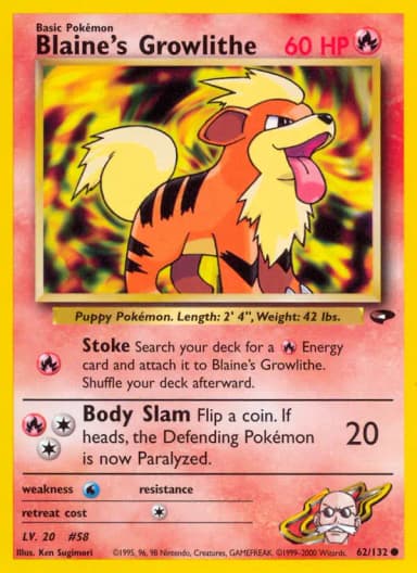 Blaine's Growlithe #62