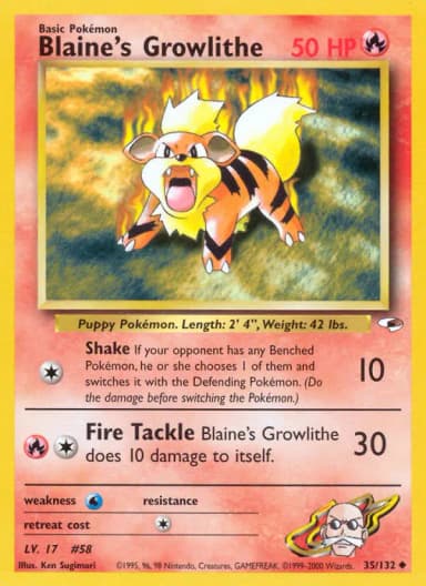 Blaine's Growlithe #35
