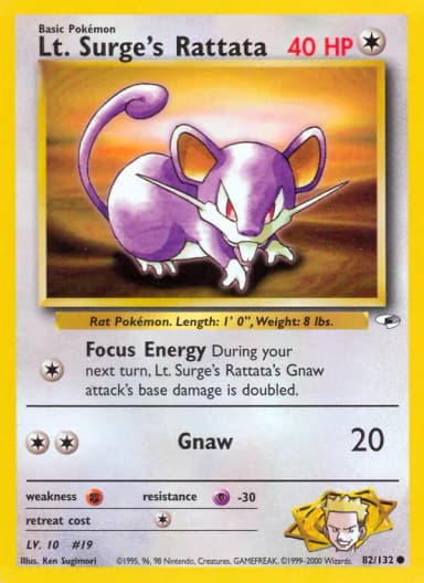 Lt. Surge's Rattata #82
