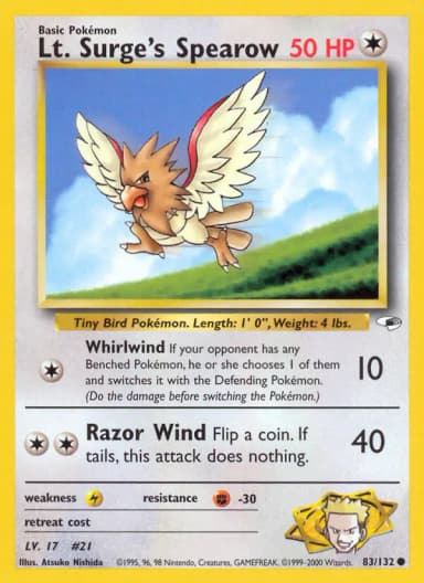 Lt. Surge's Spearow #83