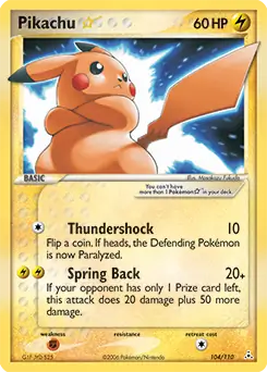 Pikachu [Gold Star] #104