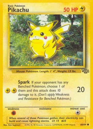 Pikachu [W Stamp] #60