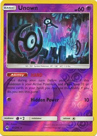 Unown [Reverse Holo] #91