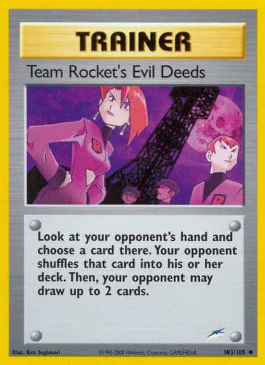 Team Rocket's Evil Deeds [1st Edition] #103