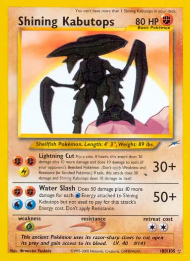 Shining Kabutops #108
