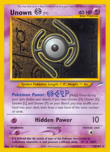Unown H #28