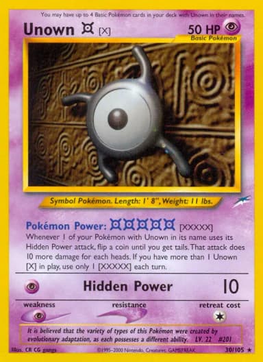 Unown X #30