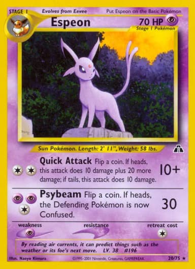 Espeon [1st Edition] #20