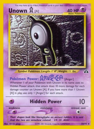 Unown A #33