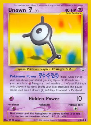Unown Y #40