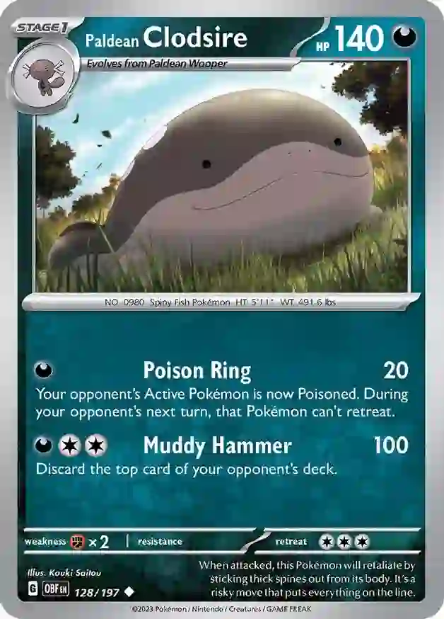 Paldean Clodsire [Reverse Holo] #128