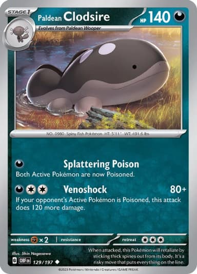 Paldean Clodsire [Reverse Holo] #129
