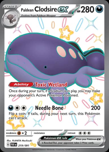 Paldean Clodsire ex #219