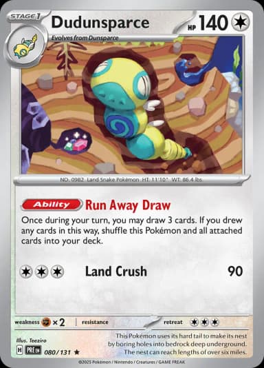 Dudunsparce [Master Ball] #80