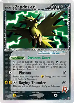 Rocket's Zapdos EX #106