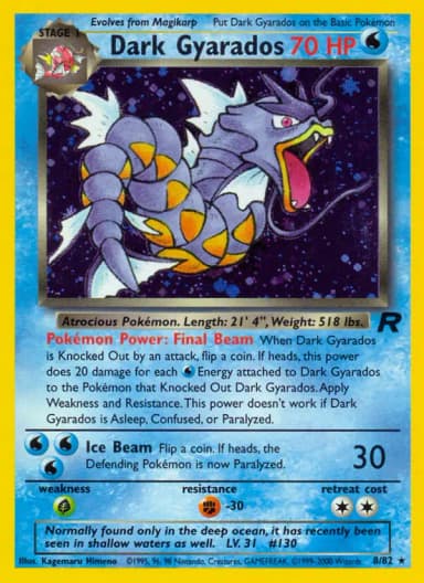 Dark Gyarados [1st Edition] #8