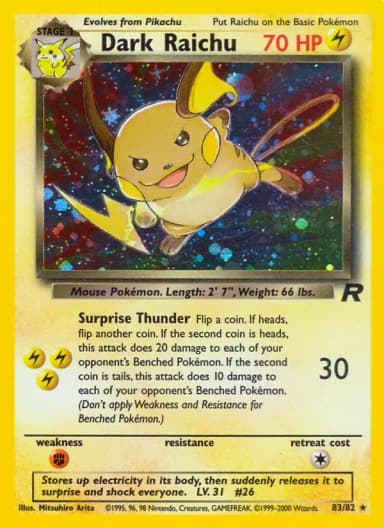 Dark Raichu [1st Edition] #83
