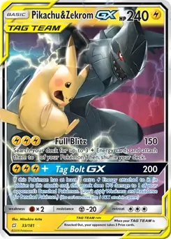 Pikachu & Zekrom GX #33
