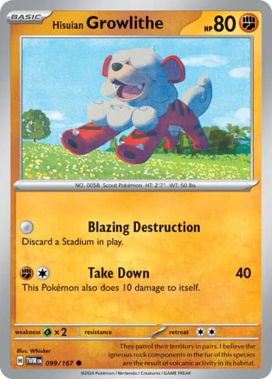 Hisuian Growlithe [Reverse Holo] #99