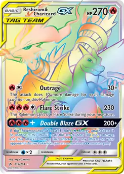 Reshiram & Charizard GX #217